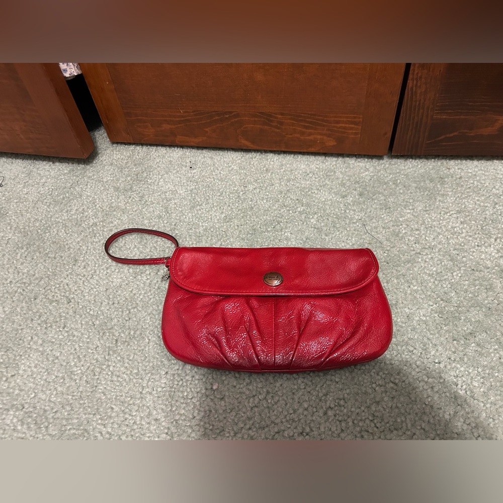 Coach Elegant Red Clutch Bag
